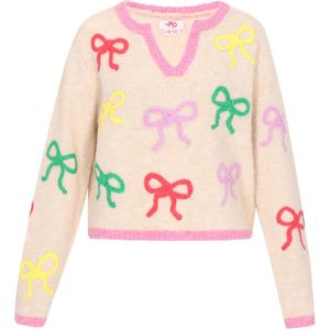 MYMO Trui  beige / aqua / geel / rosa / rood