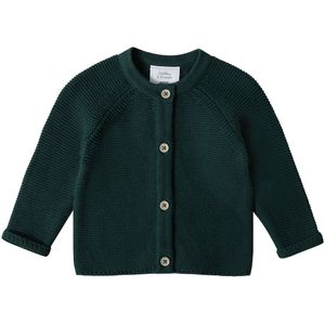 Stellou & Friends Gebreid vest  donkergroen