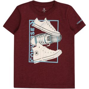 CONVERSE Shirt '3 SHOE'  azuur / donkerrood / zwart / wit