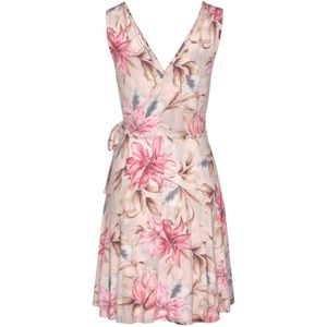 Wikkeljurk - Roze Gedessineerd - Comfortabele Pasvorm - Diepe V-hals