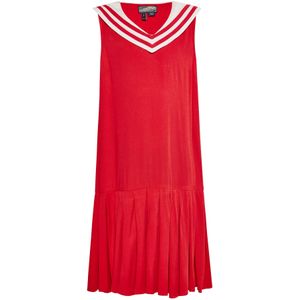 DreiMaster Vintage Jurk  bloedrood / wit