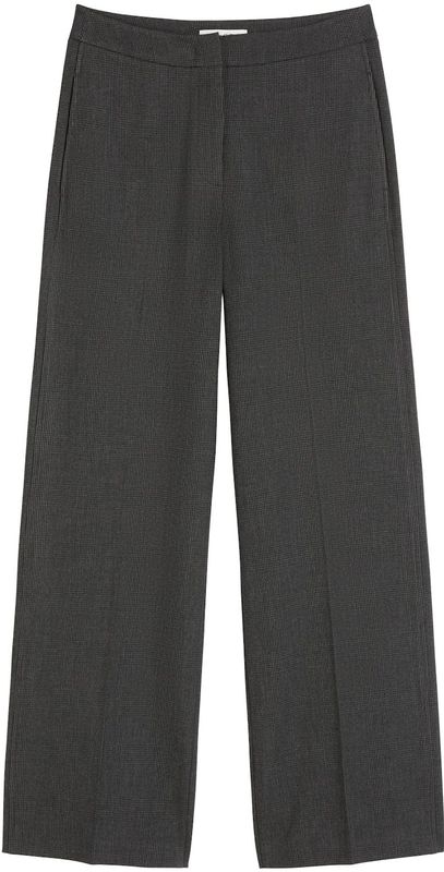 Marc O'Polo - Broek - Donkergrijs - Wide Leg - High Waist
