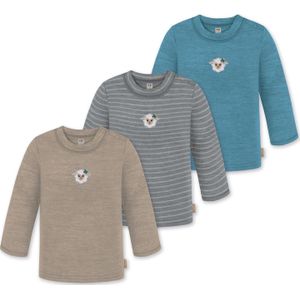 normani Shirt 'Taupo'  blauw gemêleerd / grijs / taupe / lichtgrijs