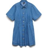 Vmcassidy - Korte Jurk - Mini-lengte - Tight Fit - Overhemdkraag - Korte Mouwen