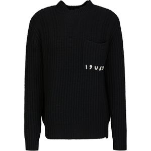 19V69 ITALIA Trui 'Areo'  zwart / wit