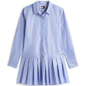 Tommy Jeans Blousejurk  pastelblauw / wit