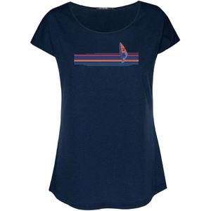 GREENBOMB Shirt 'Nature Windsurf'  navy / lila