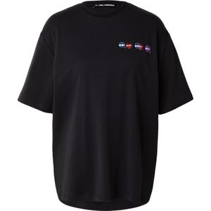 Karl Lagerfeld Shirt 'IKON'  opaal / mauve / lichtrood / zwart