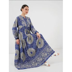 Bigdart Blousejurk  kobaltblauw / zwart / wit