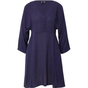 Blousejurk - Effen - Viscose - Driekwart Mouw - V-hals