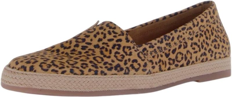 Espadrilles - Dierenprint - Glad Leer - Platte Hak