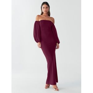 BWLDR Jurk 'KYRA MAXI DRESS'  bourgogne