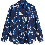 Marc O'Polo - Blouse - Blauw - Klassieke Blouse - Lange Mouw
