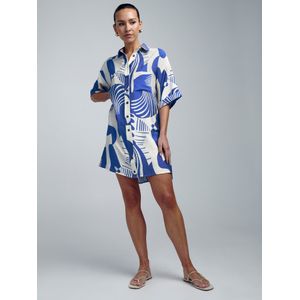 St MRLO Blousejurk 'Nessa'  blauw / wit