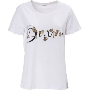 Influencer Shirt 'Dream'  goud / zwart / wit