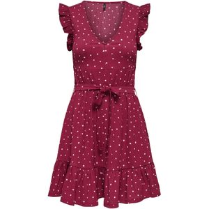 Onlhillary - Midi-jurk - V-Hals - Korte Mouwen - Regular Fit