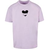 Merchcode Shirt 'Hugs & Love - Heart Hug'  lichtlila / zwart