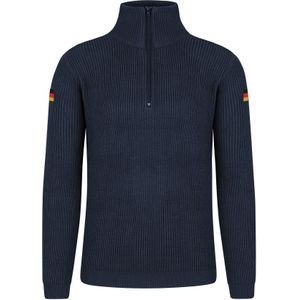 normani Trui 'Höntrup'  donkerblauw / geel / rood / zwart