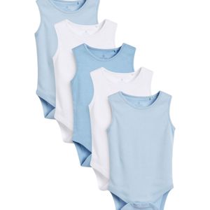 Next Rompertje/body  lichtblauw / wit