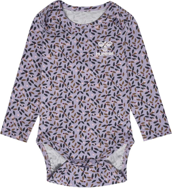 Hummel - Rompertje - Bruin - Jersey - Bloemenprint