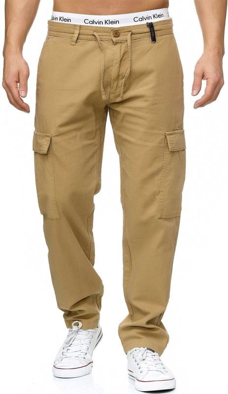 INDICODE JEANS - Cargobroek 'Leonardo' - Sand - Regular Fit