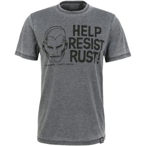 Recovered Shirt 'Marvel Help Resist Rust'  donkergrijs
