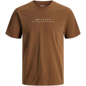 JACK & JONES Shirt  bruin / wit