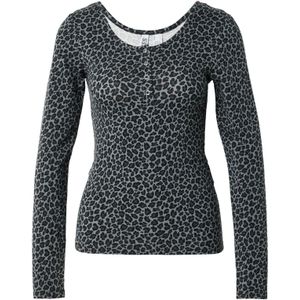 PIECES Shirt 'PCKITTY'  grijs / antraciet / petrol