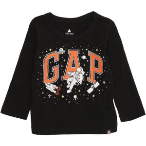 GAP Shirt  grijs / oranje / zwart / wit