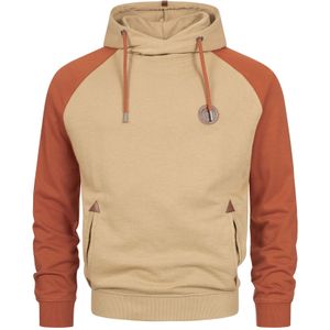 INDICODE JEANS Sweatshirt 'Rowland'  beige / koraal