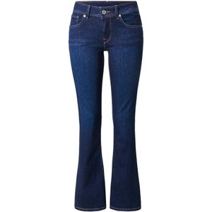 Jeans - Flared Fit - Donkerblauw - Met Riemlussen en Steekzakken