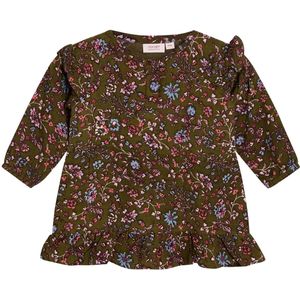 NOA NOA miniature Jurk 'Malia'  royal blue/koningsblauw / bruin / olijfgroen / rosé