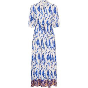 Cream Blousejurk 'CRAlora'  camel / blauw / neonblauw / wit