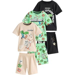 Next Nachtkledij 'License Minecraft'  beige / mintgroen / zwart / wit