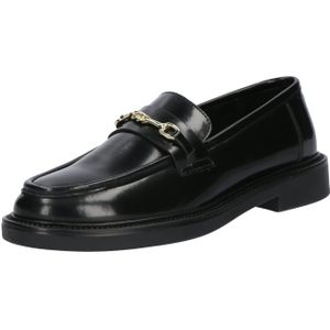 Steve Madden - Huddles - Loafers - Zwart - Hoogwaardig Leer
