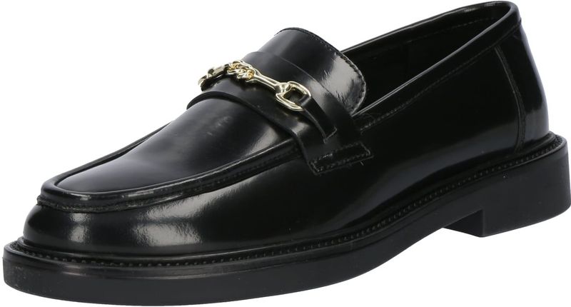 Steve Madden - Huddles - Loafers - Zwart - Hoogwaardig Leer