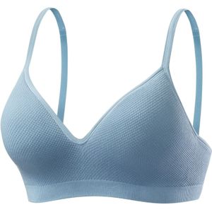 Zwangerschapsbh - Oceaanblauw - Gewatteerd - Zonder Beugels - Katoen 50%
