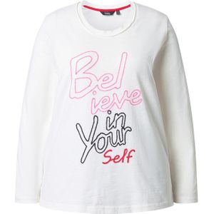 Ulla Popken Shirt  pink / rood / offwhite