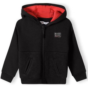 MINOTI Sweatvest  rood / zwart / wit