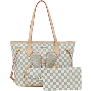 MYMO Shopper 'Pop Eyetheme'  nude / goud / basaltgrijs / wit