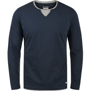 BLEND Shirt 'Leonas'  nachtblauw / grijs