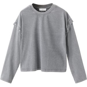 MANGO KIDS Shirt 'STARS'  grijs / wit