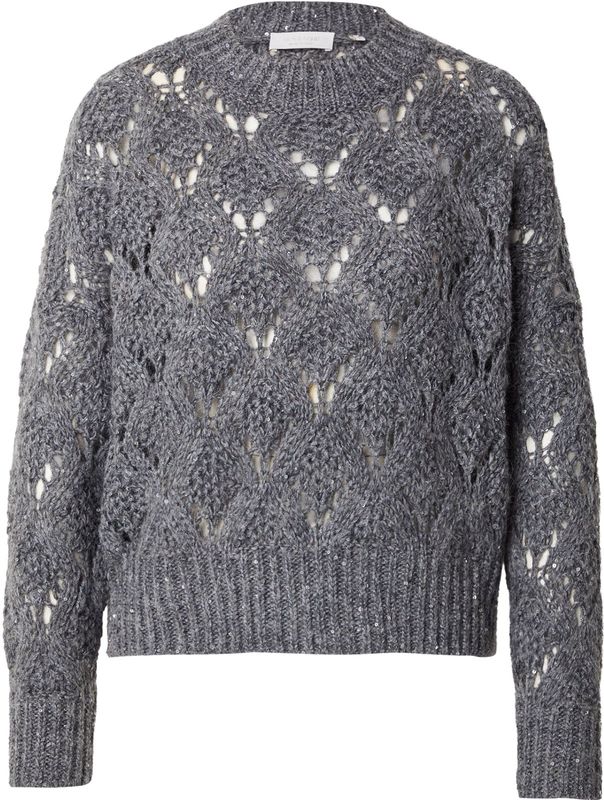 Rich & Royal - Ajour Sequince - Gebreide Trui - Stone Grey