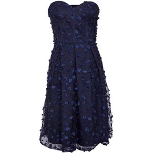Chi Chi London Jurk 'Bestickt'  blauw
