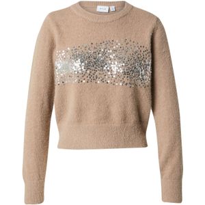 VILA Trui 'VICANA'  camel / zilver
