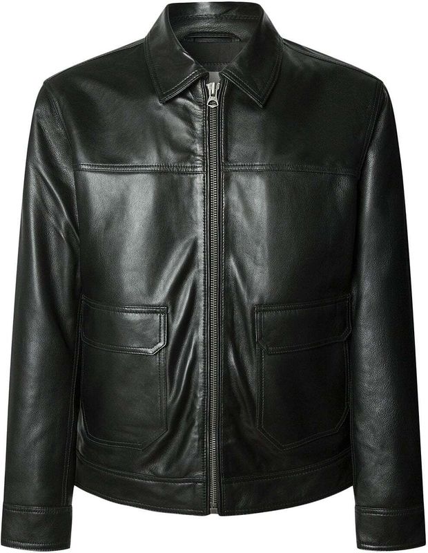 Pepe Jeans - PM4027186 - Leren Jas - Zwart - Casual