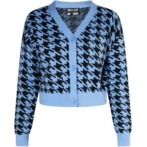 ROCKEASY Gebreid vest  azuur / zwart