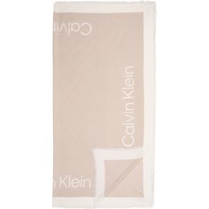 CALVIN KLEIN - Bold Logo Contrast Sjaal - Zwart - Polyester