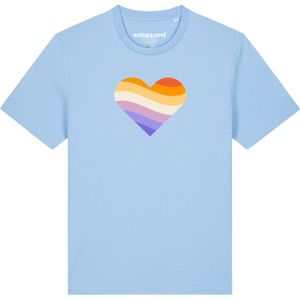 Watapparel Shirt 'Rainbow Heart'  lichtblauw / gemengde kleuren