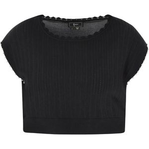 faina Gebreide top 'Fashion Look'  zwart